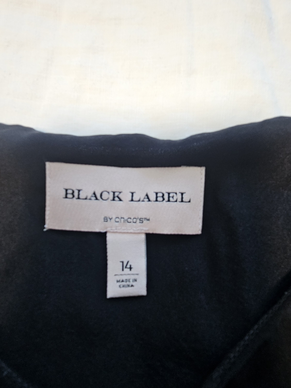Chicos Black Label Dress Tanktop Silk With Silk Lining Size 14 - Picture 3 of 7